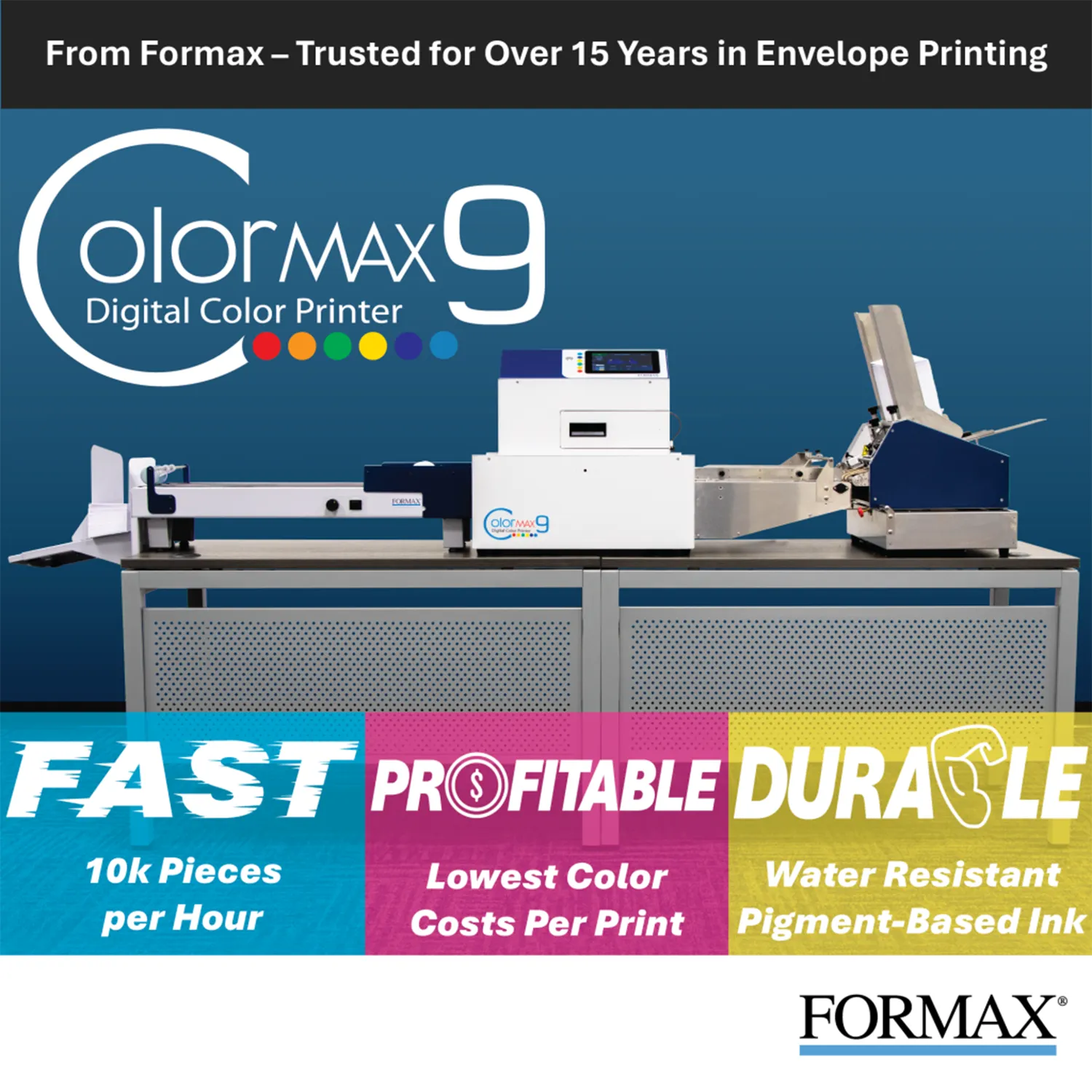 Formax ColorMax9 Professional Digital Inkjet Color Printer for Mailing & Packaging