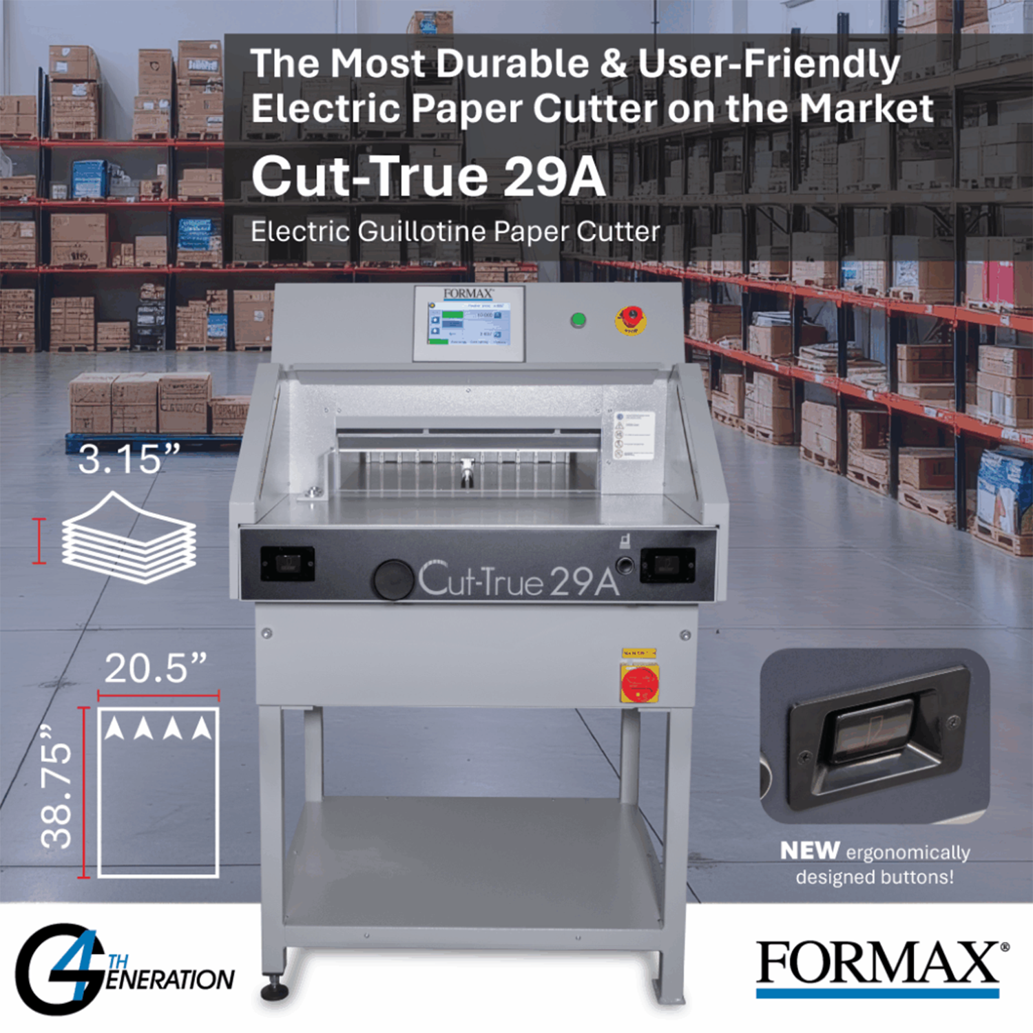 Formax Cut-True 29A Automatic Electric Guillotine Paper Cutter