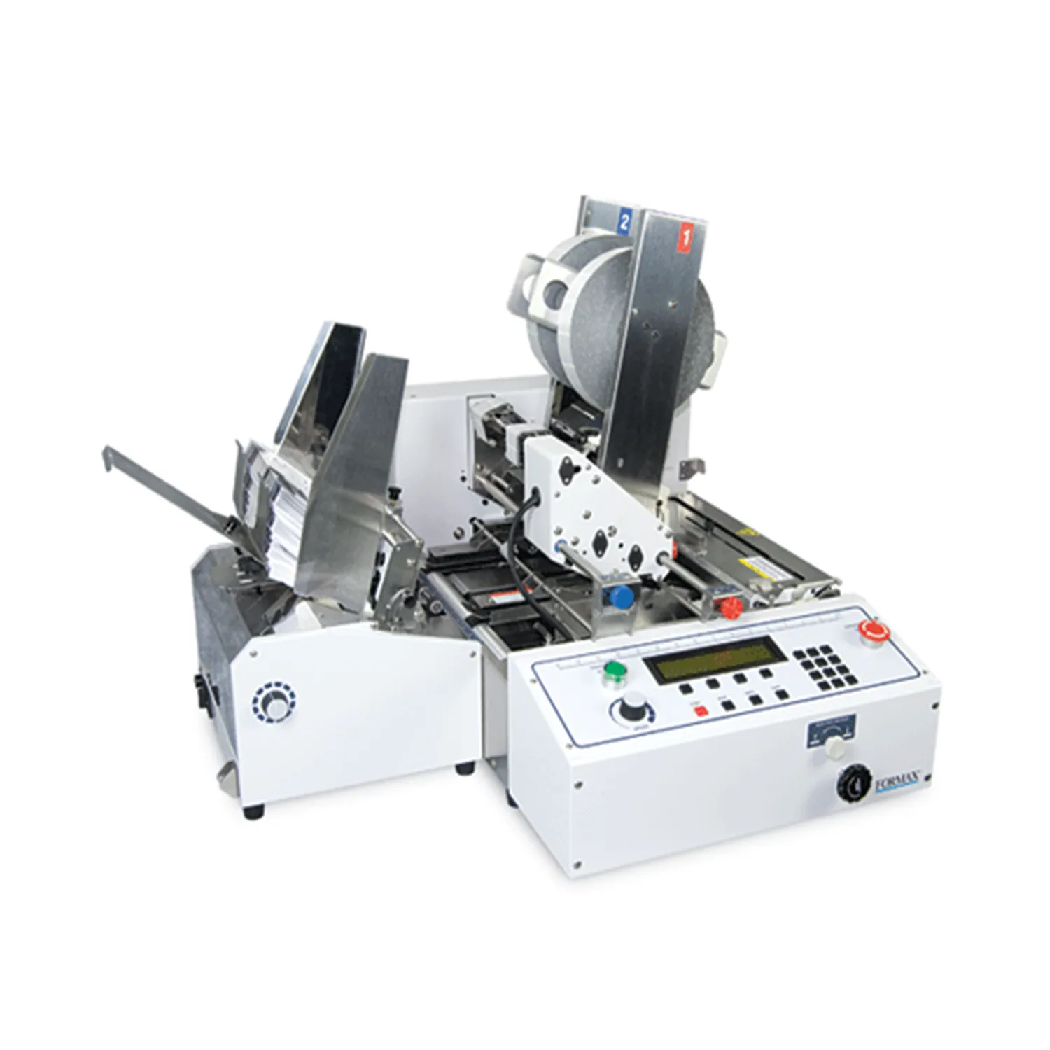 Formax FD 282 Double-Head Edge Mailing Tabber with Synchronized Feeder