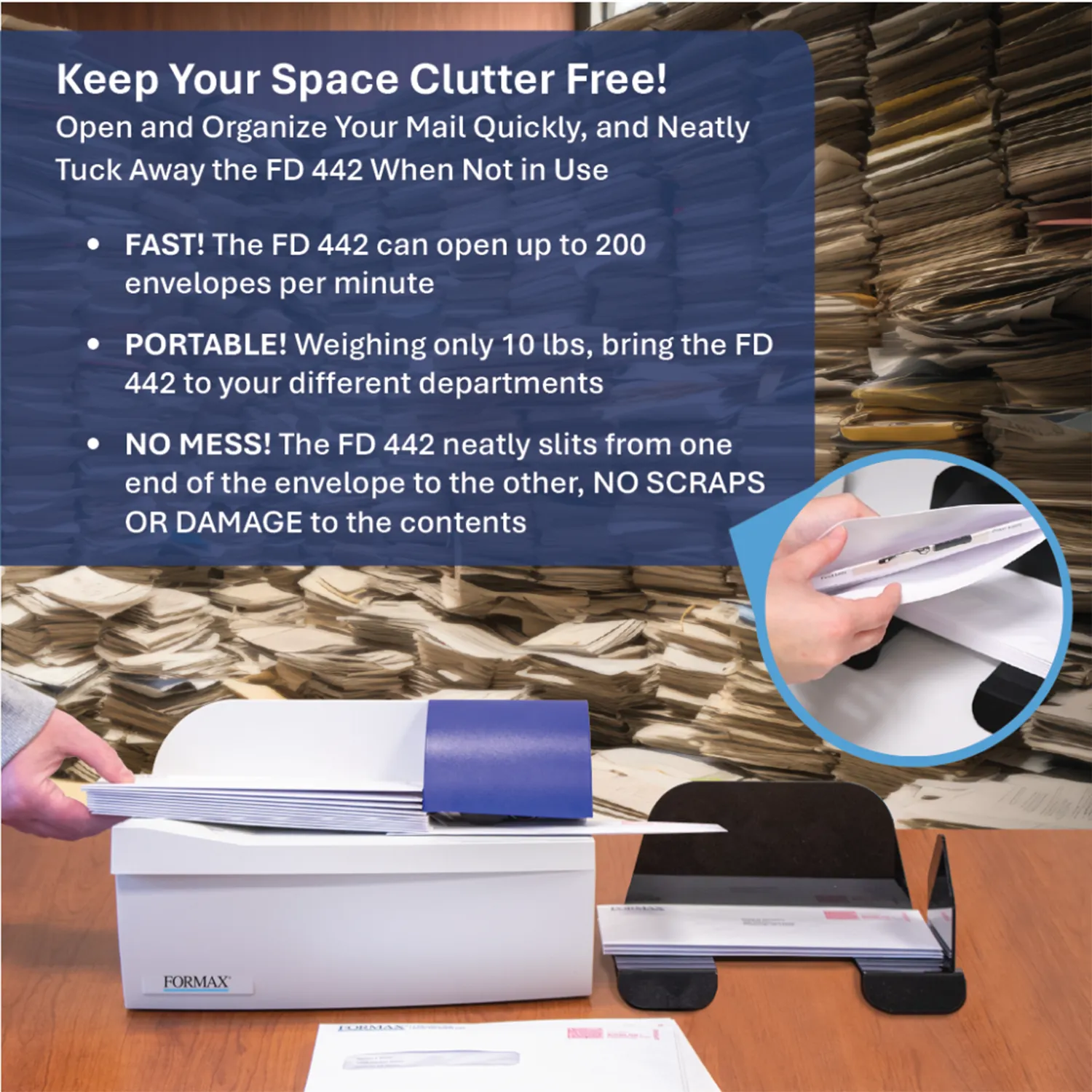 Formax FD 442 Mail Opening Machine for Offices & Mailrooms